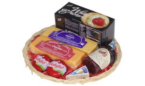 An assortment of cheeses in a gift set from Springbank Cheese